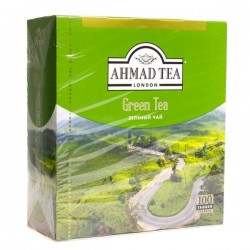 Чай зеленый, Ahmad Tea (Ахмад Ти) 2 г 100 шт Грин пакетики с ярлычками